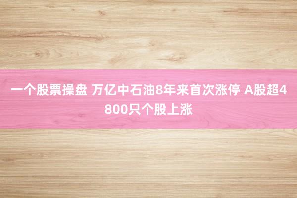 一个股票操盘 万亿中石油8年来首次涨停 A股超4800只个股上涨