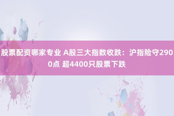 股票配资哪家专业 A股三大指数收跌：沪指险守2900点 超4400只股票下跌